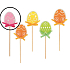 Felt egg pink recess 4.5 cm + skewers
