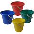Plastic bucket, without spout, mixed colors, 5 l
