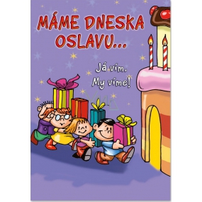 Ditipo Playing birthday card We have a celebration today Miroslav Etzler We have a monster at home 224 x 157 mm