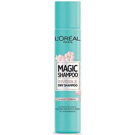 Loreal Paris Magic Sweet Fusion dry shampoo for hair volume, leaves no white residue 200 ml