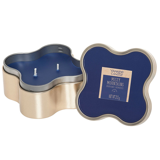 Yankee Candle Misty Mountains Scented candle in a tin can Wanderlust 2 wicks 214 g