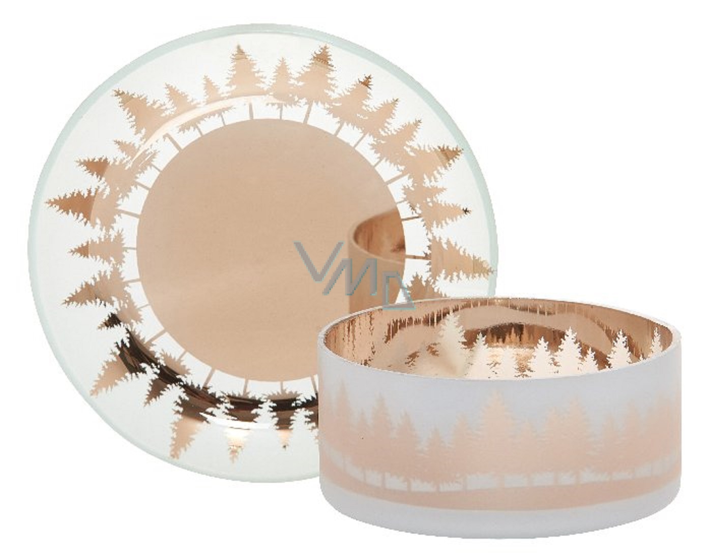 Yankee Candle Winterscape small shade + small plate for small candle Classic shade 7 x 9 cm