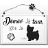 Nekupto Pets wooden sign Yorkshire 155 x 98 x 5 mm