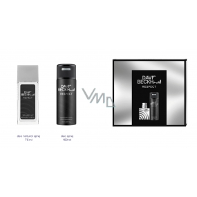 David Beckham Respect perfumed deodorant glass for men 75 ml + deodorant spray 150 ml, gift set