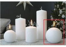 Lima Ice candle white ball 100 mm 1 piece