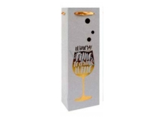 Ditipo Gift paper bag for Glitter bottle, silver, gold cup 12 x 35 x 9 cm