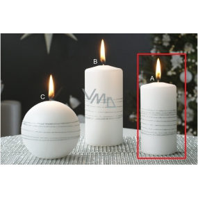 Lima Exclusive candle silver cylinder 50 x 100 mm 1 piece