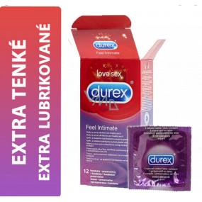 Durex Feel Intimate condom thin with extra lubrication nominal width: 56 mm 18 pieces