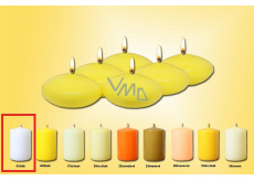Lima Floating lens candle white 50 x 25 mm 6 pieces