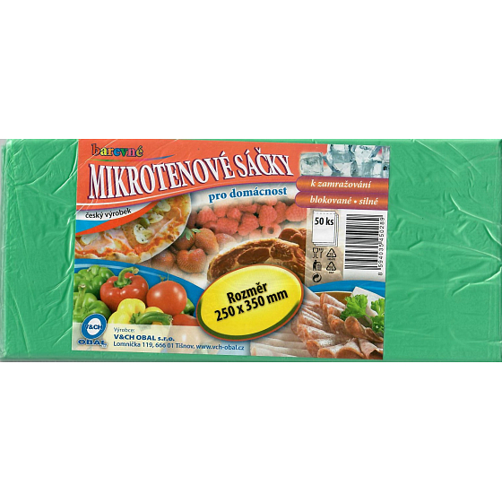 V&CH Packaging Colored Microtene Bags for Home Freezing, Blocked, Strong 250 x 350 mm 50 pieces