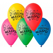 Balloons "Happy Birthday", 26 cm, 10 pieces in a package, mix of colors