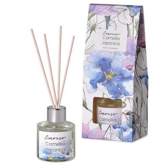 Emocio Camellia Japonica aroma diffuser with natural rattan sticks 50 ml