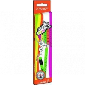Y-Plus+ Star Neon graphite pencils with rubber triangular 8 mm 6 pcs mix neon colours