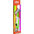 Y-Plus+ Star Neon graphite pencils with rubber triangular 8 mm 6 pcs mix neon colours