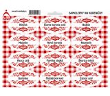 Arch Stickers for spices with brown ornament Salt 22 x 16 cm SK