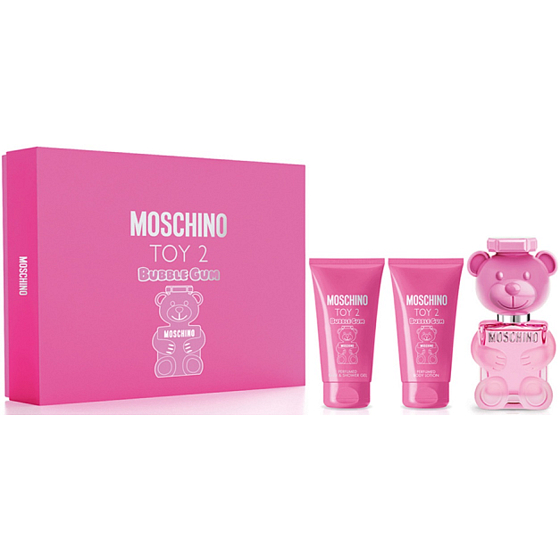 Moschino Toy 2 Bubble Gum Eau de Toilette 50 ml + Body Lotion 50 ml + Shower Gel 50 ml, gift set for women