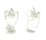 Crystal Angel protector pendant natural stone 25 mm, stone stones