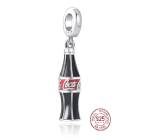 Charm Sterling silver 925 Coca Cola bottle, bracelet pendant, food and drink