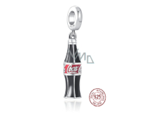 Charm Sterling silver 925 Coca Cola bottle, bracelet pendant, food and drink