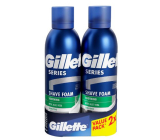 Gillette Series Sensitive Aloe Vera Shaving Foam for Men 2 x 200 ml, duopack