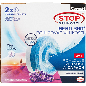 Ceresit Stop Vlhkosti Aero 360° Replacement Tablets – Lavender 2 × 450 g (900 g)