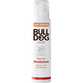 Bulldog Bergamot & Sandalwood deodorant spray for men 125 ml