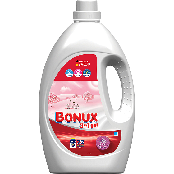 Bonux Color Pure Magnolia washing gel, 72 washes, 3.6 l