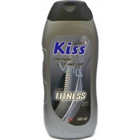 Mika Kiss Silver for Men Fitness 2in1 shower gel and hair shampoo 400 ml