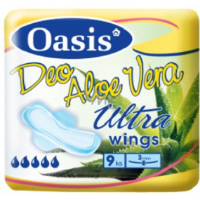 Oasis Ultra Wings Aloe Vera Deo Singel intimate perfumed pads 9 pieces