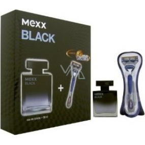 Mexx Black Man Eau de Toilette 50 ml + Gillette razor, gift set