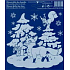 Window foil without glue white fox for glass 23 x 20 cm