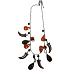 Bronze necklace with stones and teeth 41 cm