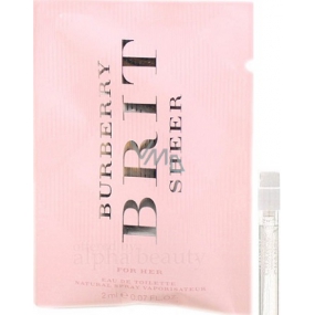 Burberry Brit Sheer Eau de Toilette for Women 2 ml with spray, vial