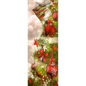 Nekupto Gift Paper Bag for Bottle 33 x 10 x 9 cm Christmas Decoration 947 02 WLH