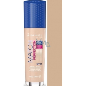 Rimmel London Match Perfection Foundation SPF20 Makeup 100 Ivory 30 ml