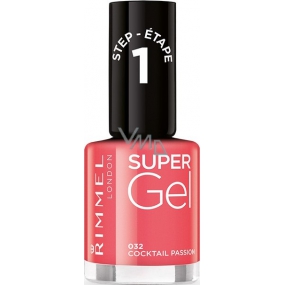 Rimmel London Super Gel Nail Polish 032 Cocktail Passion 12 ml