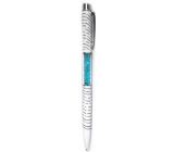 Albi Ballpoint pen with crystals Dotted ripples 14 cm