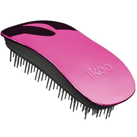 Ikoo Home Metallic Hair brush according to Chinese medicine metallic dark pink-black