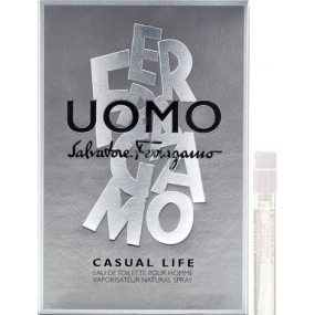 Salvatore Ferragamo Uomo Casual Life Eau de Toilette for Men 1.5 ml with spray, vial