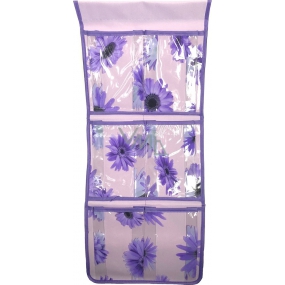 Pocket for hanging purple 58 x 25 cm 6 pockets 700