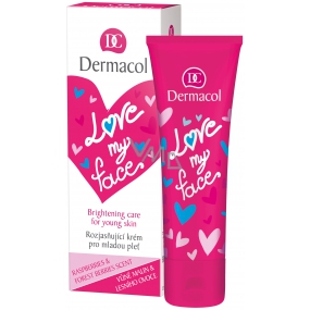 Dermacol Love My Face Aroma of raspberries and wild berries brightening cream for young skin 50 ml