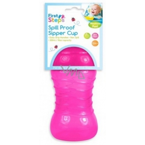 First Steps Spill Proof Sipper Cup 12 + drip bottle pink 310 ml