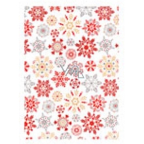 Ditipo Gift wrapping paper 70 x 200 cm Christmas Luxury - white red gray snowflakes