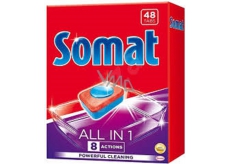 Somat All In 1 8 Actions dishwasher tablets with citric acid strength for clean and radiant dishes 48 pieces