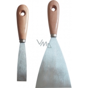 Spokar Hobby paint spatula, brushed steel, wooden handle 50 mm