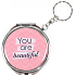 Albi Mirror - Keychain with text You Are Beautiful 6.5 cm