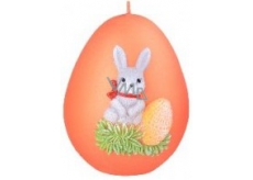 Bunny II. easter candle metal mat orange egg 60 mm