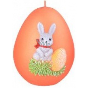 Bunny II. easter candle metal mat orange egg 60 mm