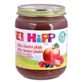 Hipp Fruit Organic Apples with berries fruit side dish, reduced lactose content and without added sugar for children 125 g