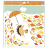Window film without adhesive autumn animals 33 x 30 cm hedgehog